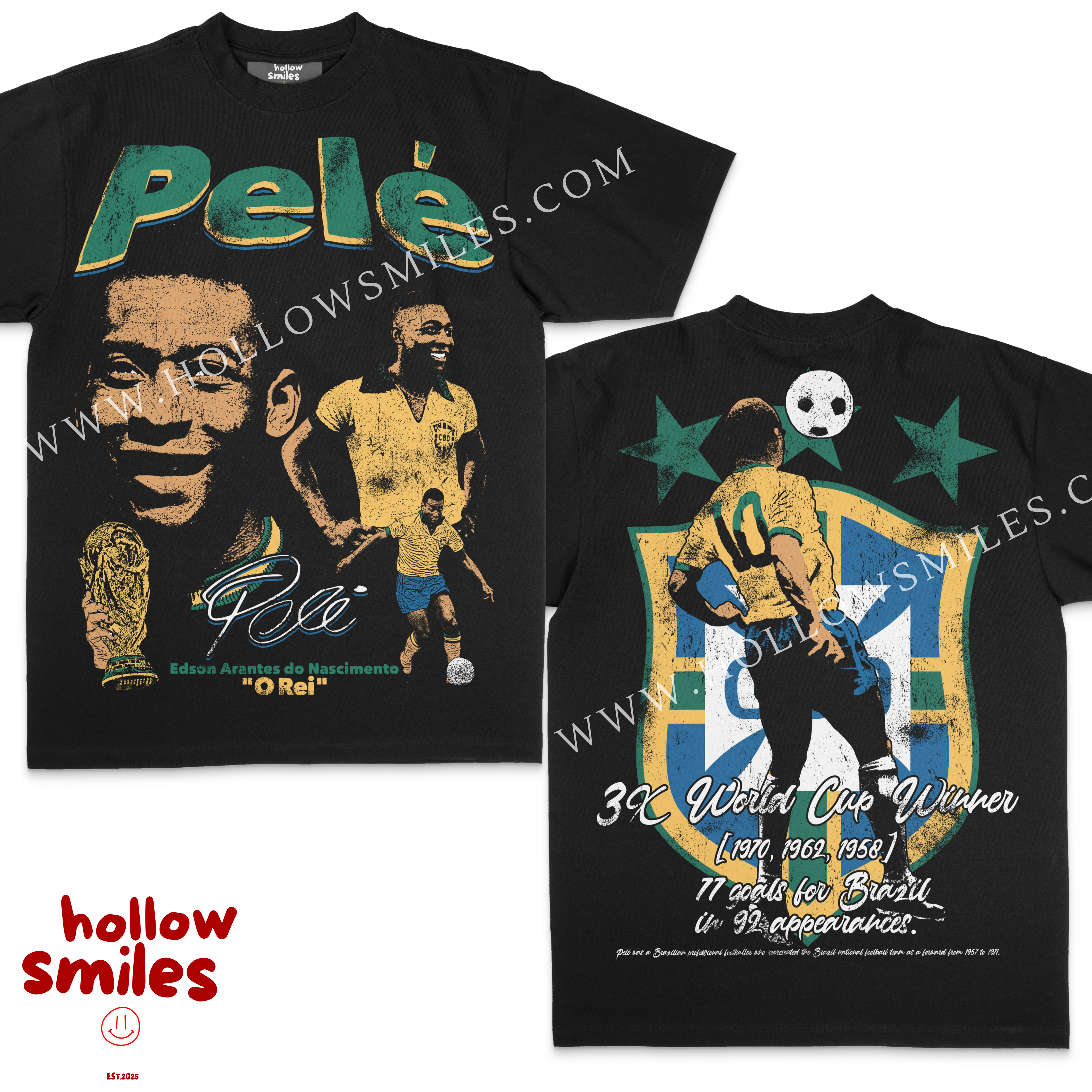 Pelé Brazil 3X World Cup Champion Shirt